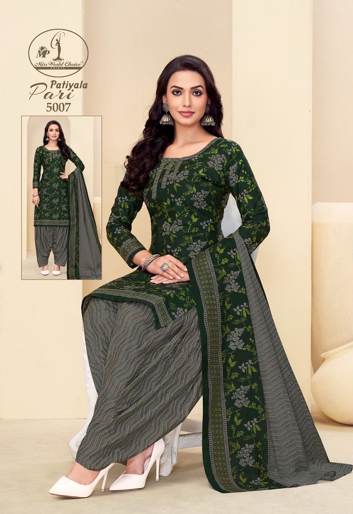 Miss World Choice Patiyala Pari Vol-5 Wholesale Cotton Printed Dress Material