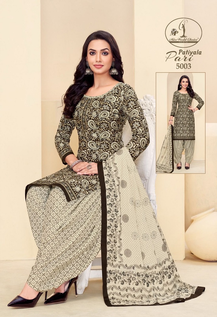 Miss World Choice Patiyala Pari Vol-5 Wholesale Cotton Printed Dress Material