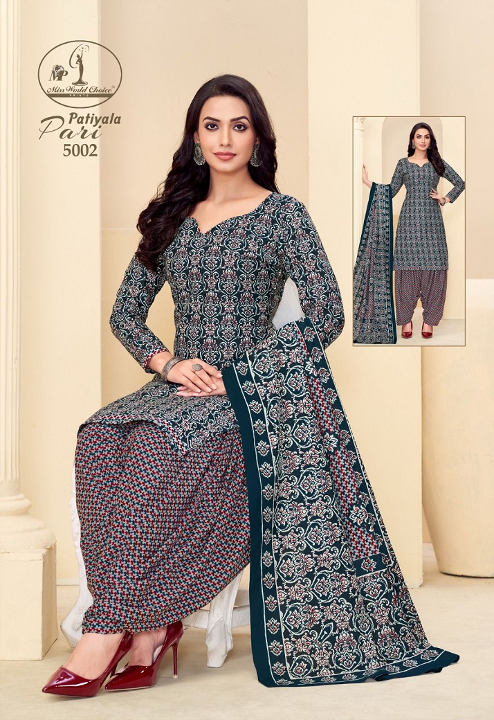 Miss World Choice Patiyala Pari Vol-5 Wholesale Cotton Printed Dress Material