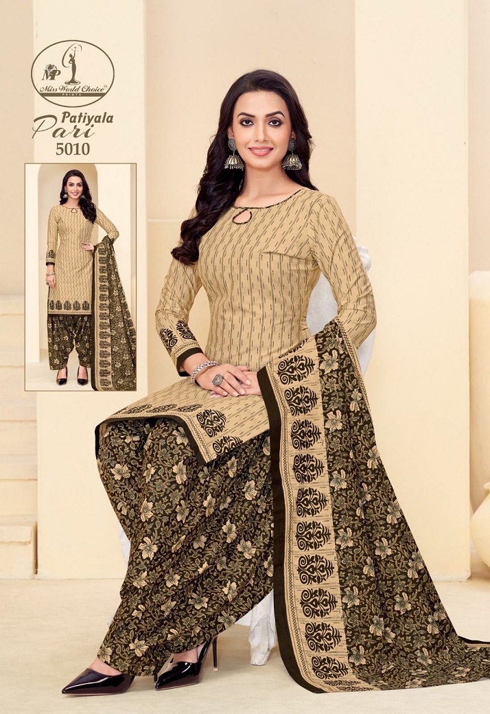 Miss World Choice Patiyala Pari Vol-5 Wholesale Cotton Printed Dress Material