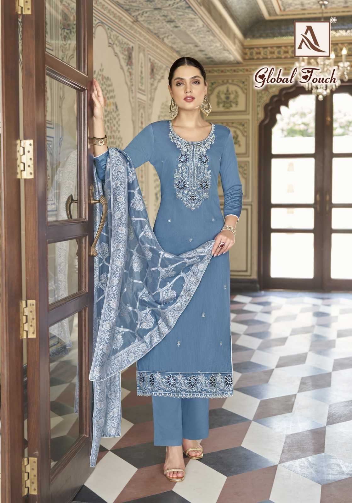 global touch by alok zam cotton modern pakistani salwar suit exports