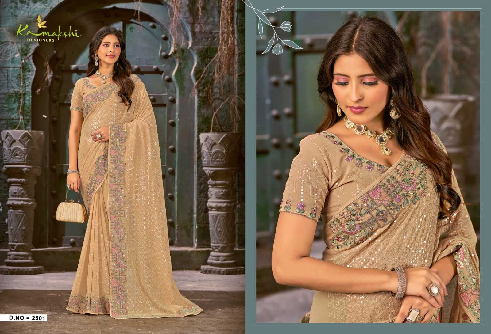 kiara by kamakshi designers 2501-2511 georgette classic look saree