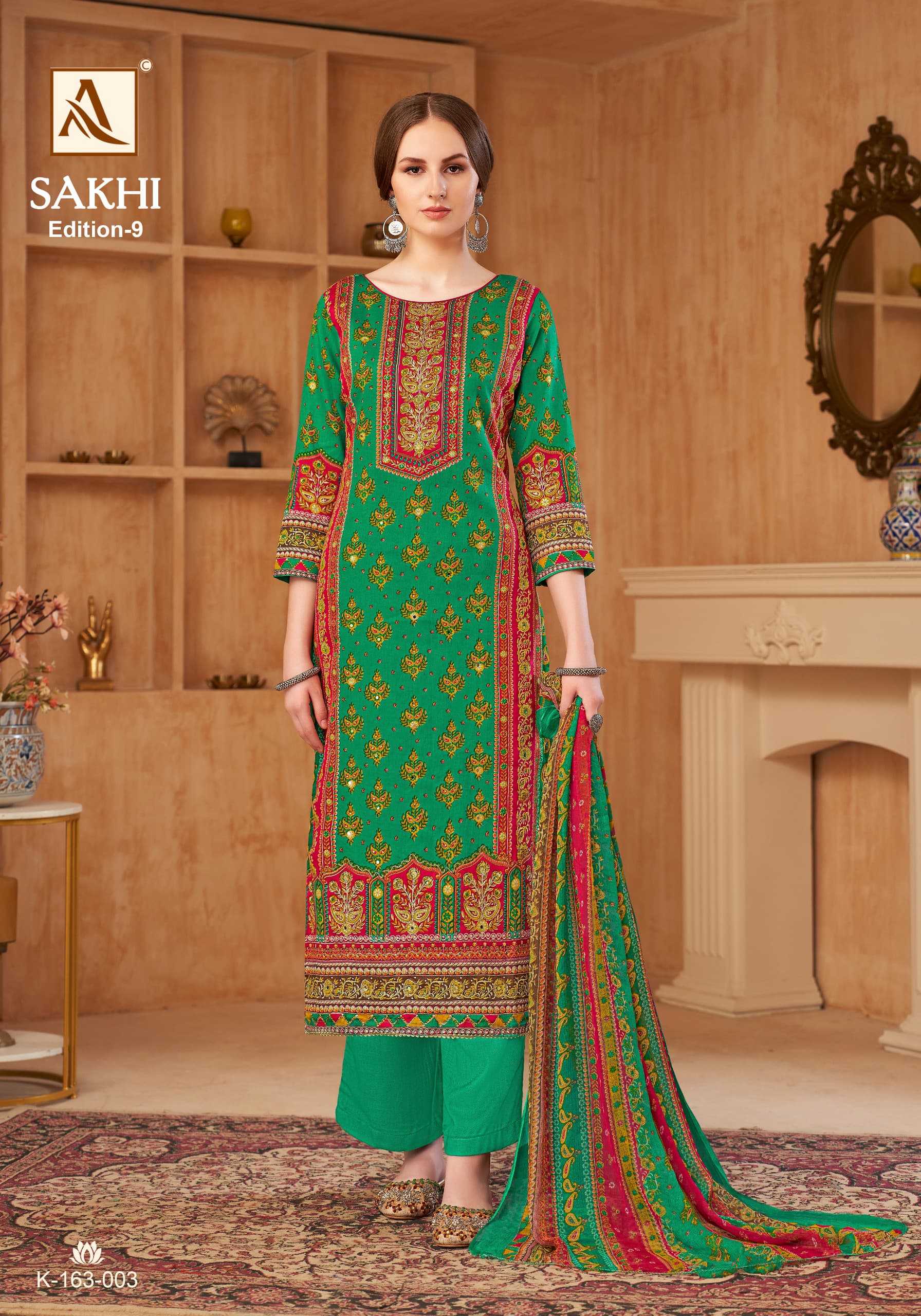 sakhi vol 9 by alok zam cotton fancy daily wear pakistani suit