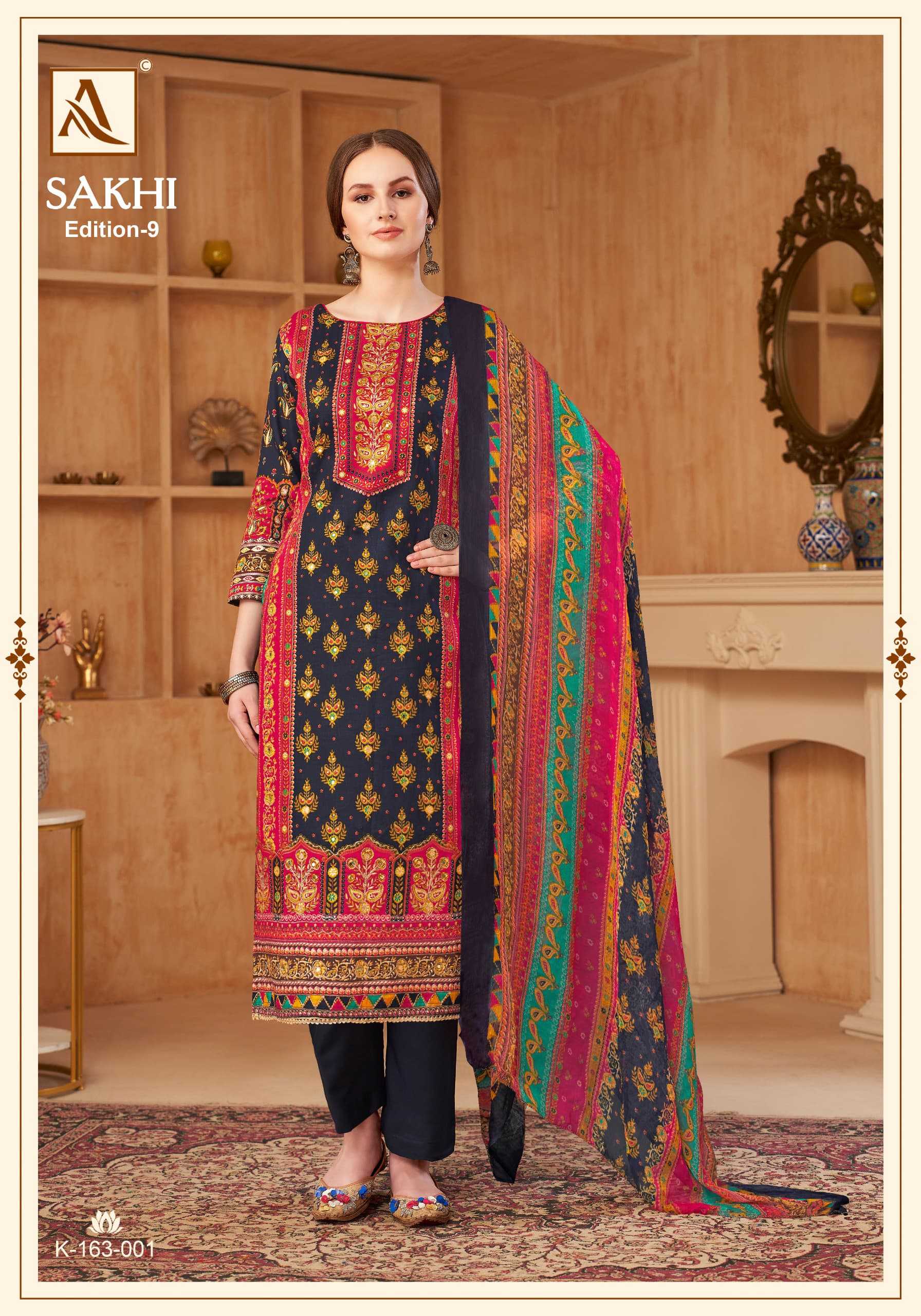 sakhi vol 9 by alok zam cotton fancy daily wear pakistani suit