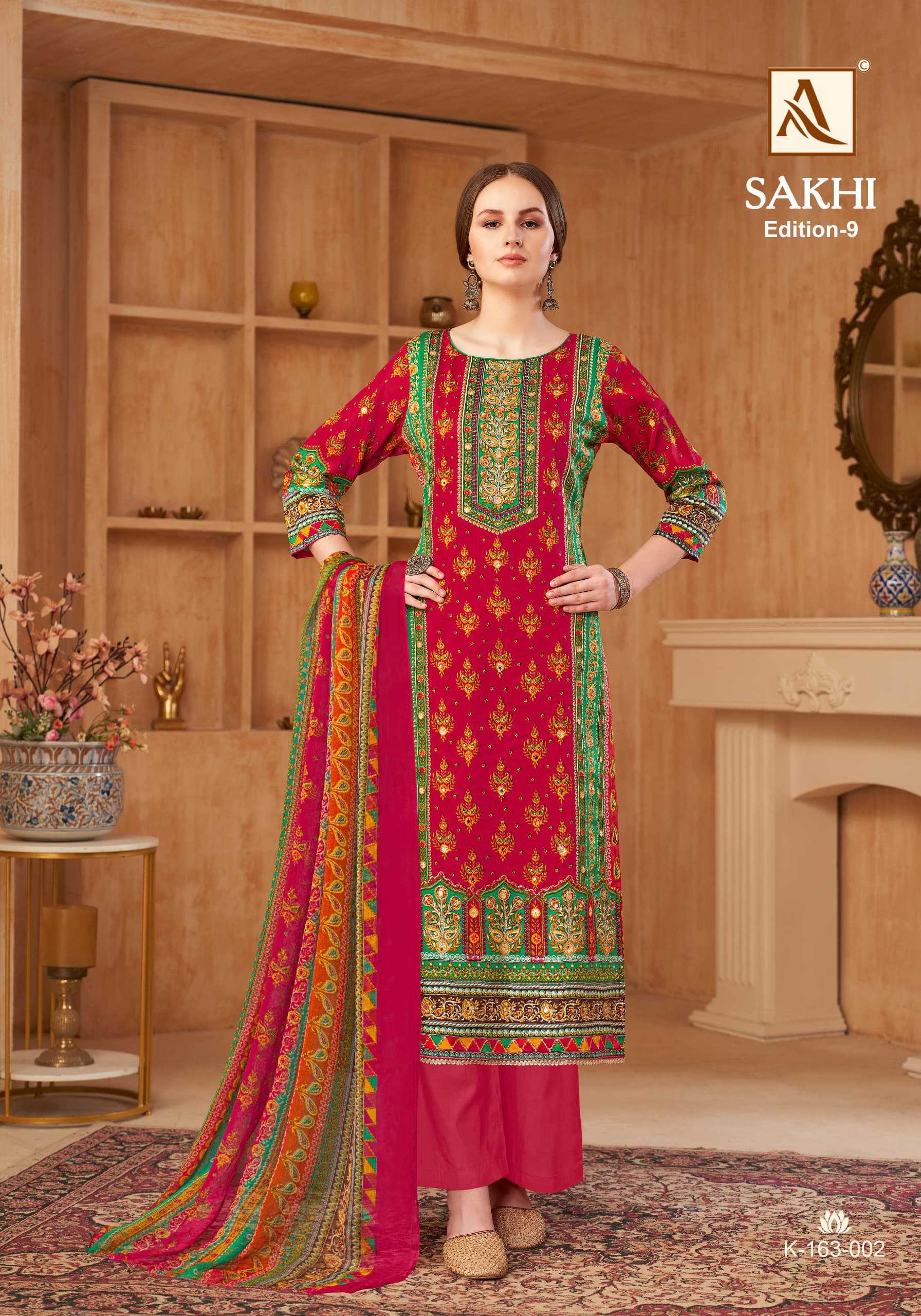 sakhi vol 9 by alok zam cotton fancy daily wear pakistani suit