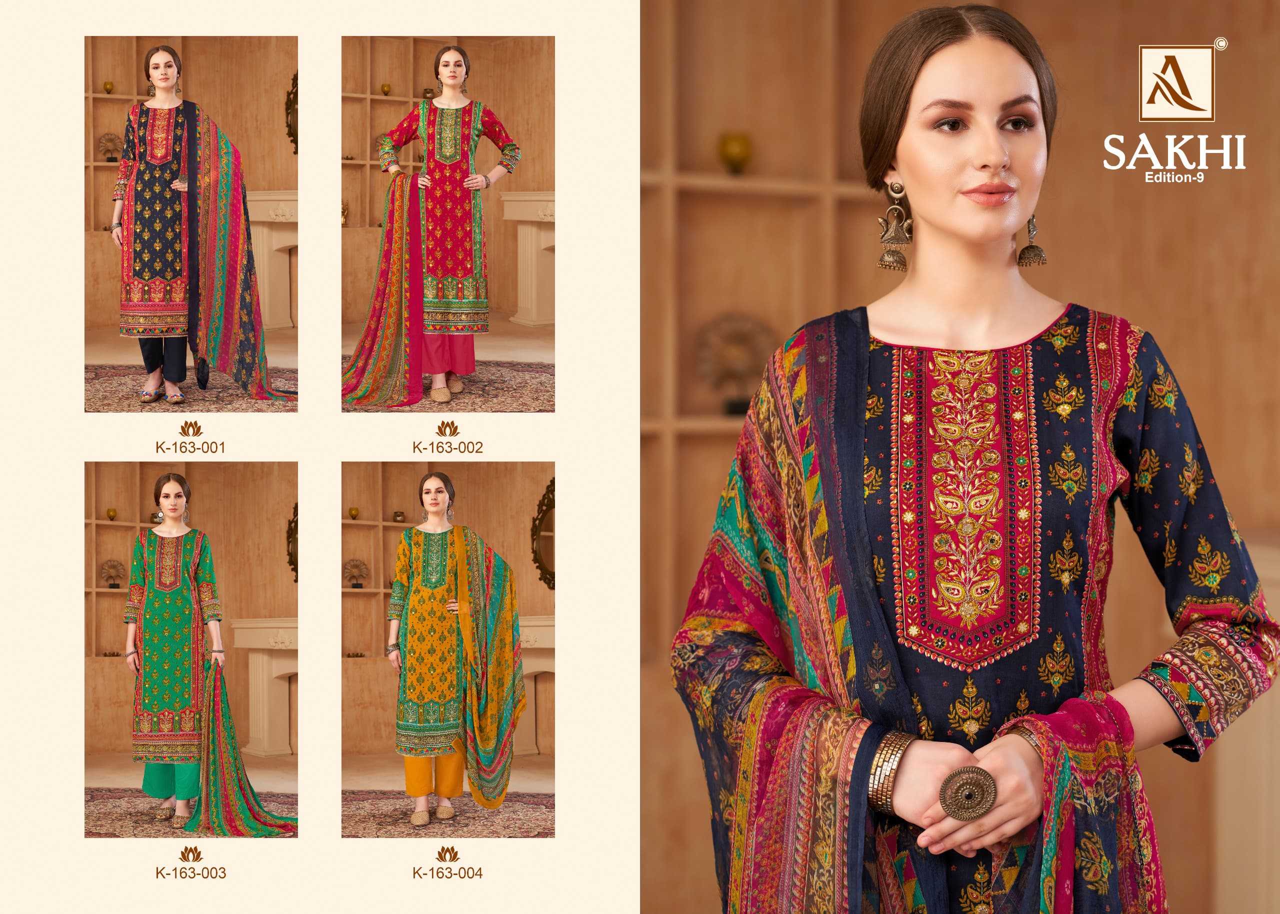 sakhi vol 9 by alok zam cotton fancy daily wear pakistani suit