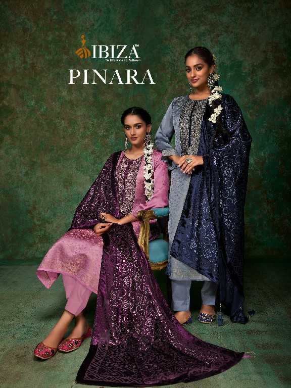 Ibiza Pinara Wholesale Pure Morrocco Silk Velvet Winter Party Wear Salwar Suits