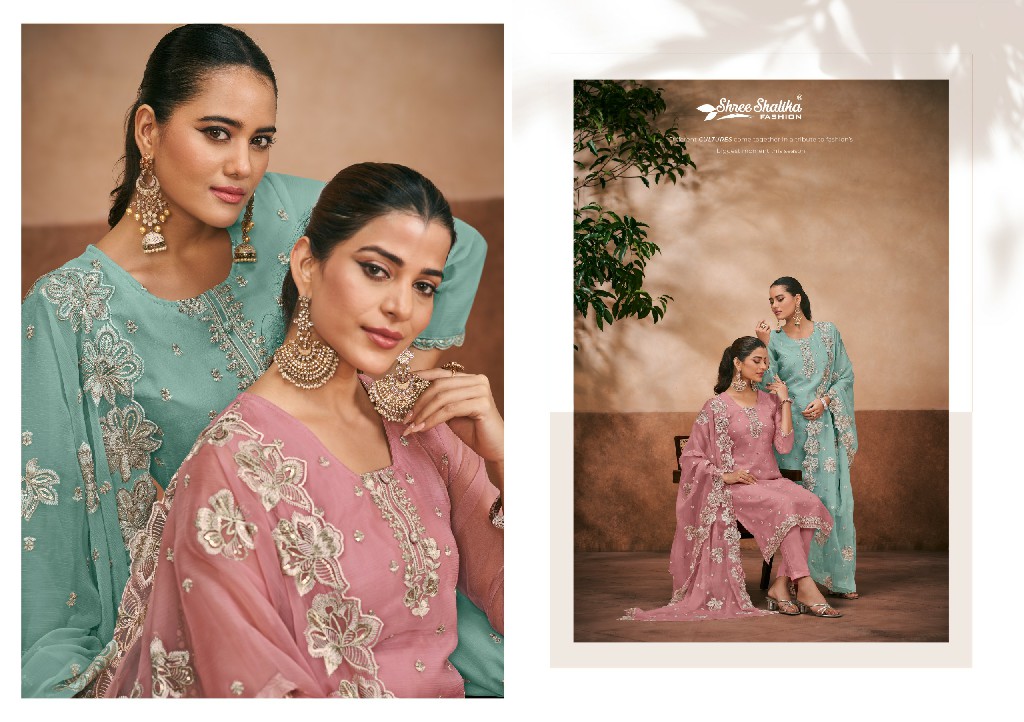 Shree Shalika Ruhaani Wholesale Soft Organza Straight Salwar Suits