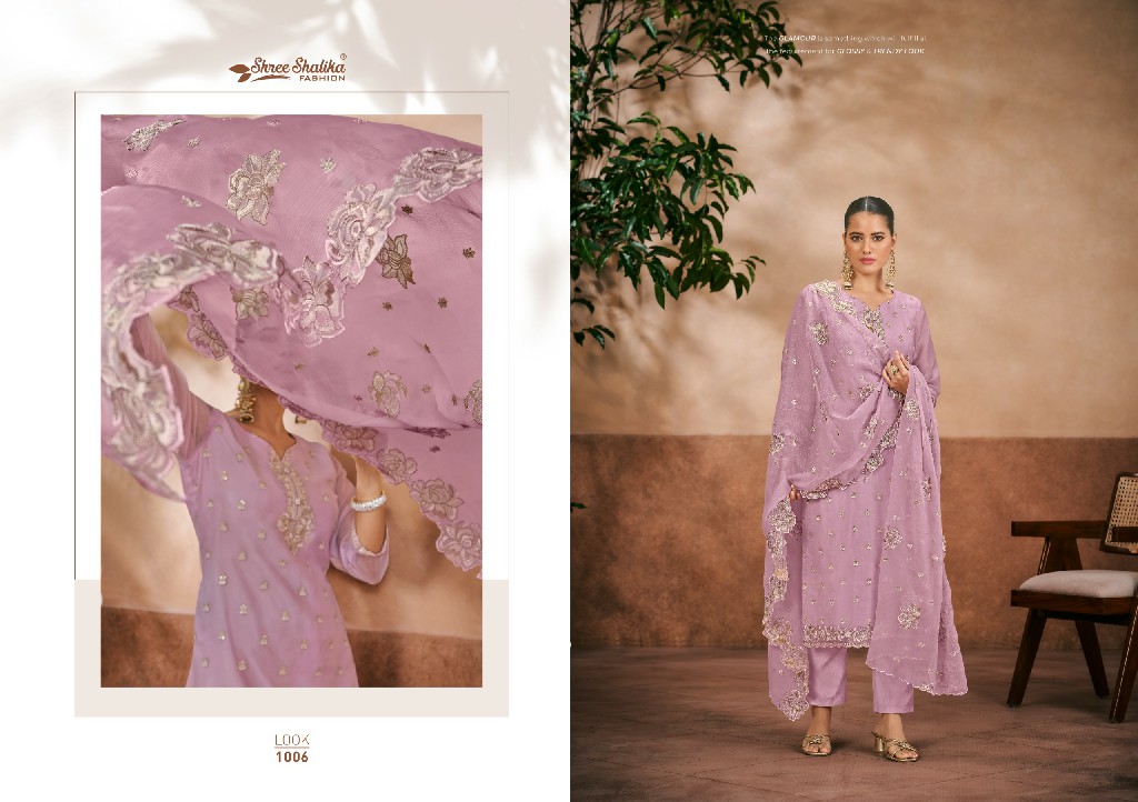 Shree Shalika Ruhaani Wholesale Soft Organza Straight Salwar Suits