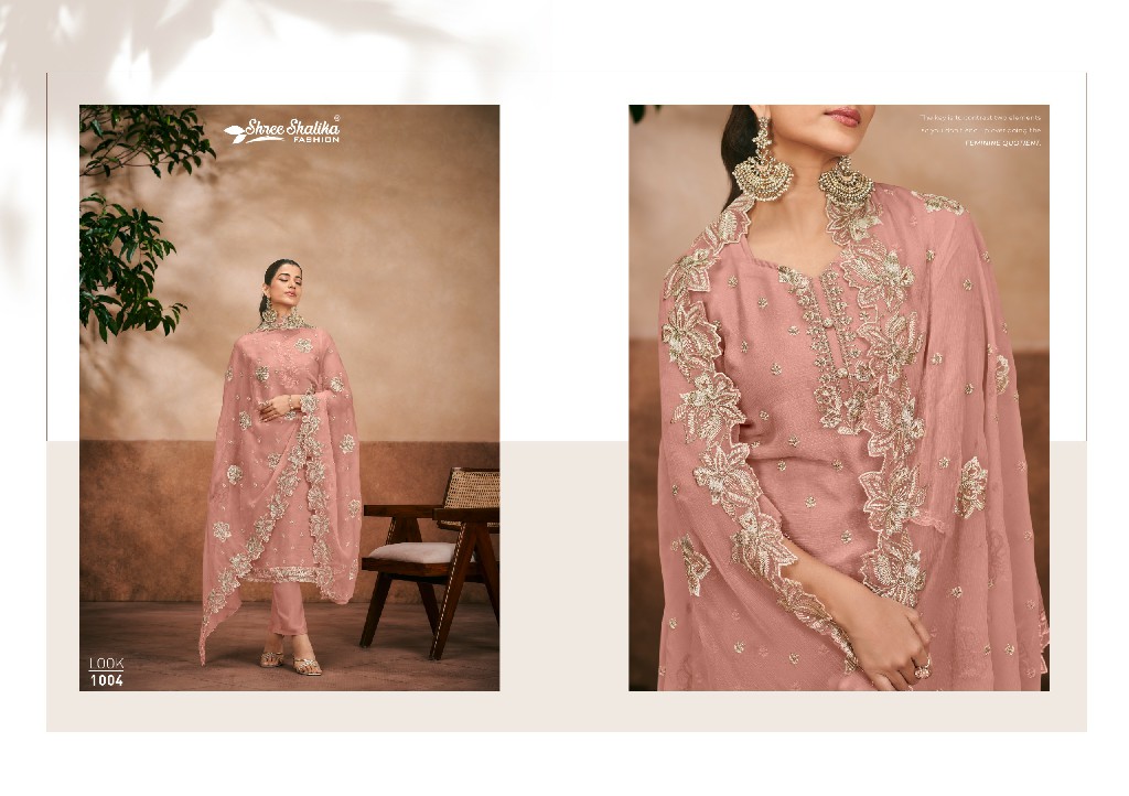 Shree Shalika Ruhaani Wholesale Soft Organza Straight Salwar Suits