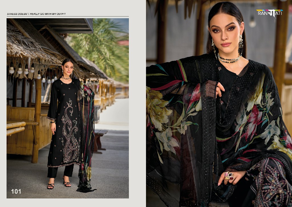 Rangati Jashen E Rang Vol-7 Wholesale Pure Pashmina With Embroidery Winter Suits