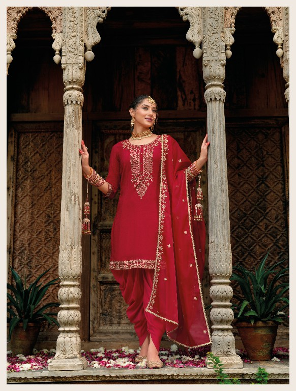 Lily And Lali Real Tulip Wholesale VIscose On Embroidery Top With Bottom And Dupatta