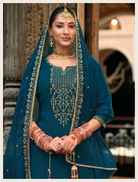Lily And Lali Real Tulip Wholesale VIscose On Embroidery Top With Bottom And Dupatta
