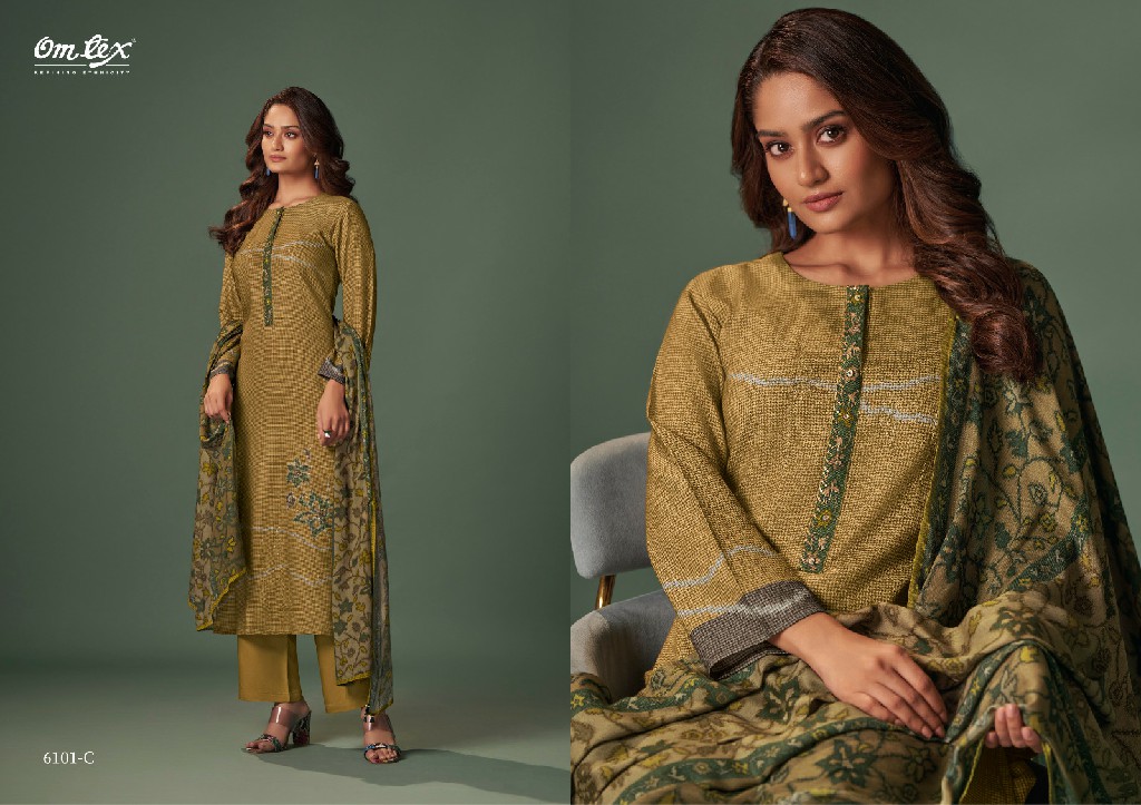 Omtex Sora Wholesale Kashmeeree Checks With Handwork Salwar Suits
