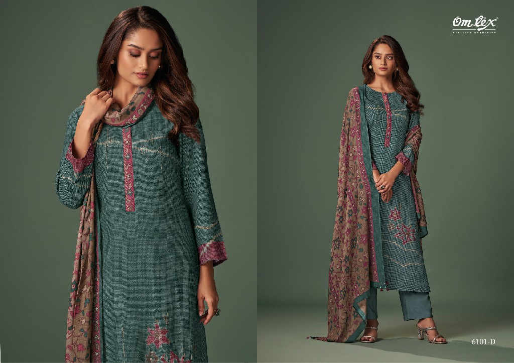 Omtex Sora Wholesale Kashmeeree Checks With Handwork Salwar Suits