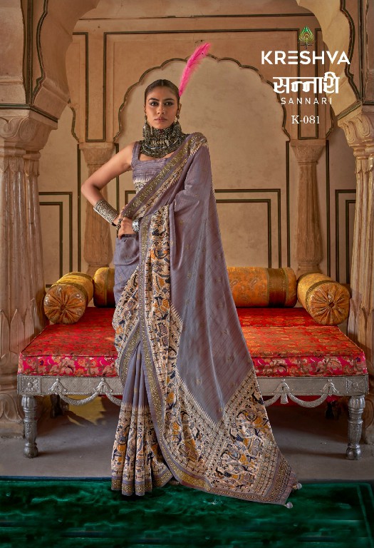 Kreshva Sannari Wholesale Poly Viscose Silk Party Wear Sarees