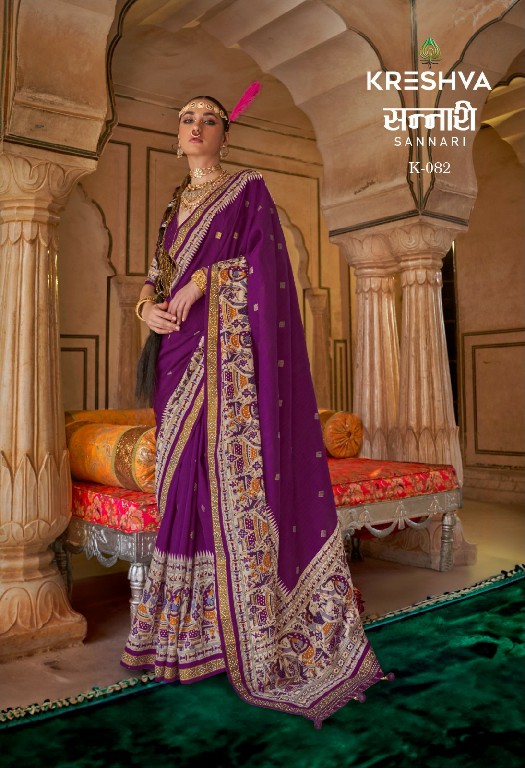 Kreshva Sannari Wholesale Poly Viscose Silk Party Wear Sarees