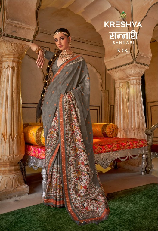 Kreshva Sannari Wholesale Poly Viscose Silk Party Wear Sarees