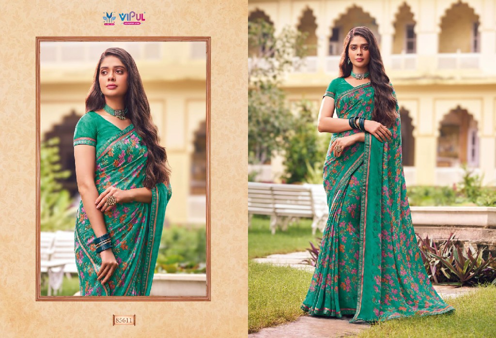 Vipul Tulsi Vol-9 Wholesale Georgette Fabrics Ethnic Sarees