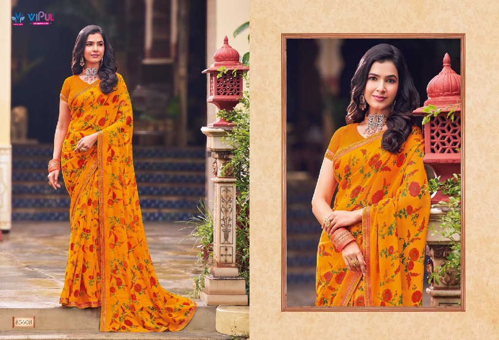 Vipul Tulsi Vol-9 Wholesale Georgette Fabrics Ethnic Sarees