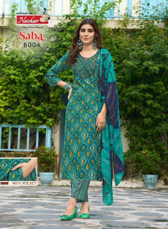 Navkar Saba Vol-6 Wholesale Embroidery Work Kurti With Pant And Dupatta