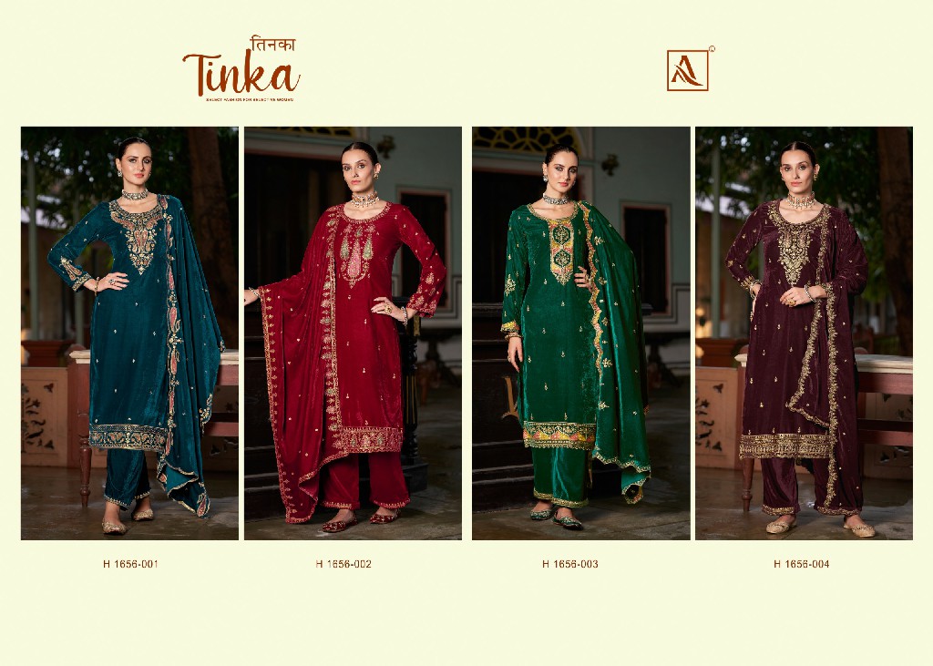 Alok Tinka Wholesale Premium Velvet Winter Salwar Suits