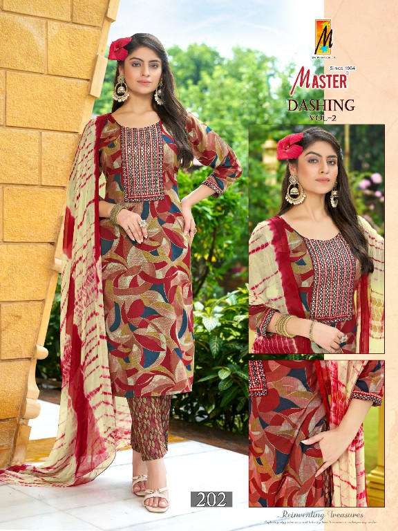 Master Dashing Vol-2 Wholesale Capsule Print Top With Bottom And Dupatta