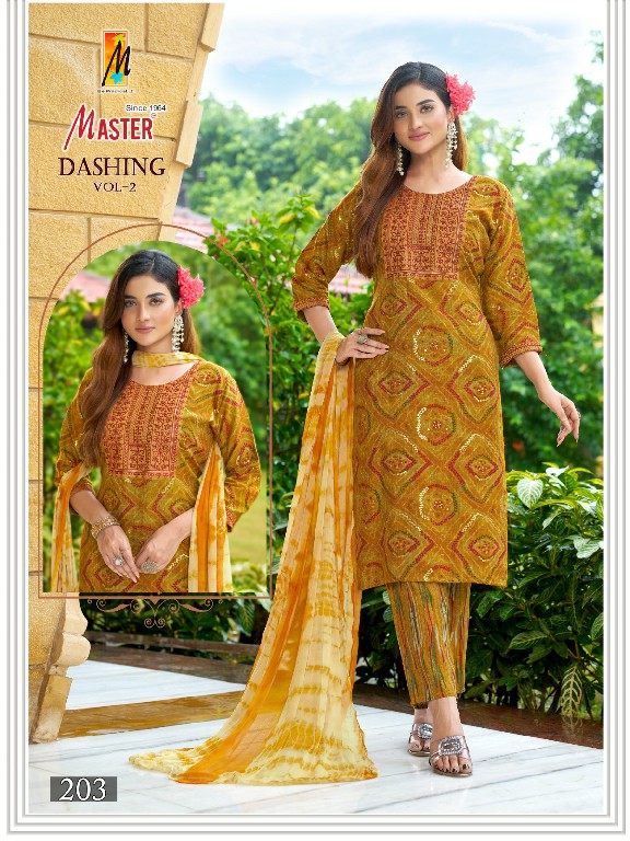 Master Dashing Vol-2 Wholesale Capsule Print Top With Bottom And Dupatta