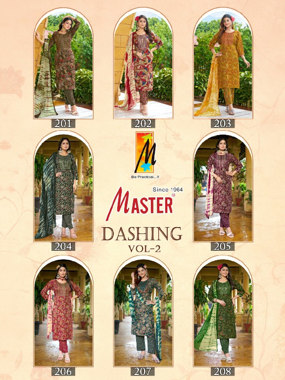 Master Dashing Vol-2 Wholesale Capsule Print Top With Bottom And Dupatta
