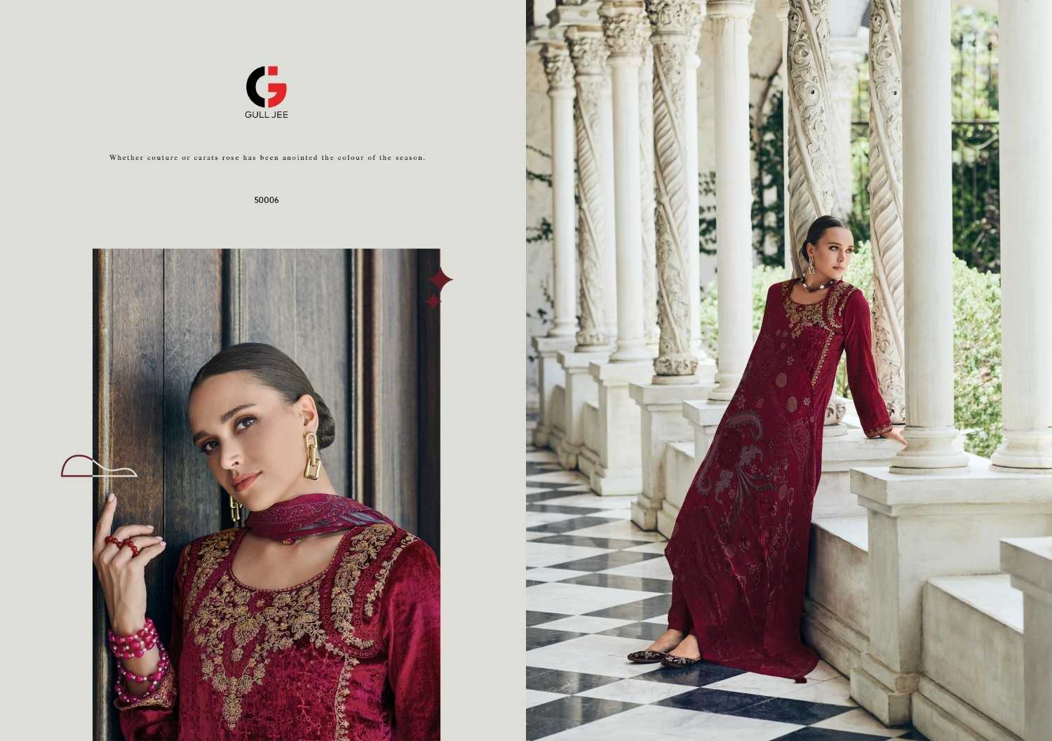 gull jee alfaz viscose velvet winter special stylish salwar suit