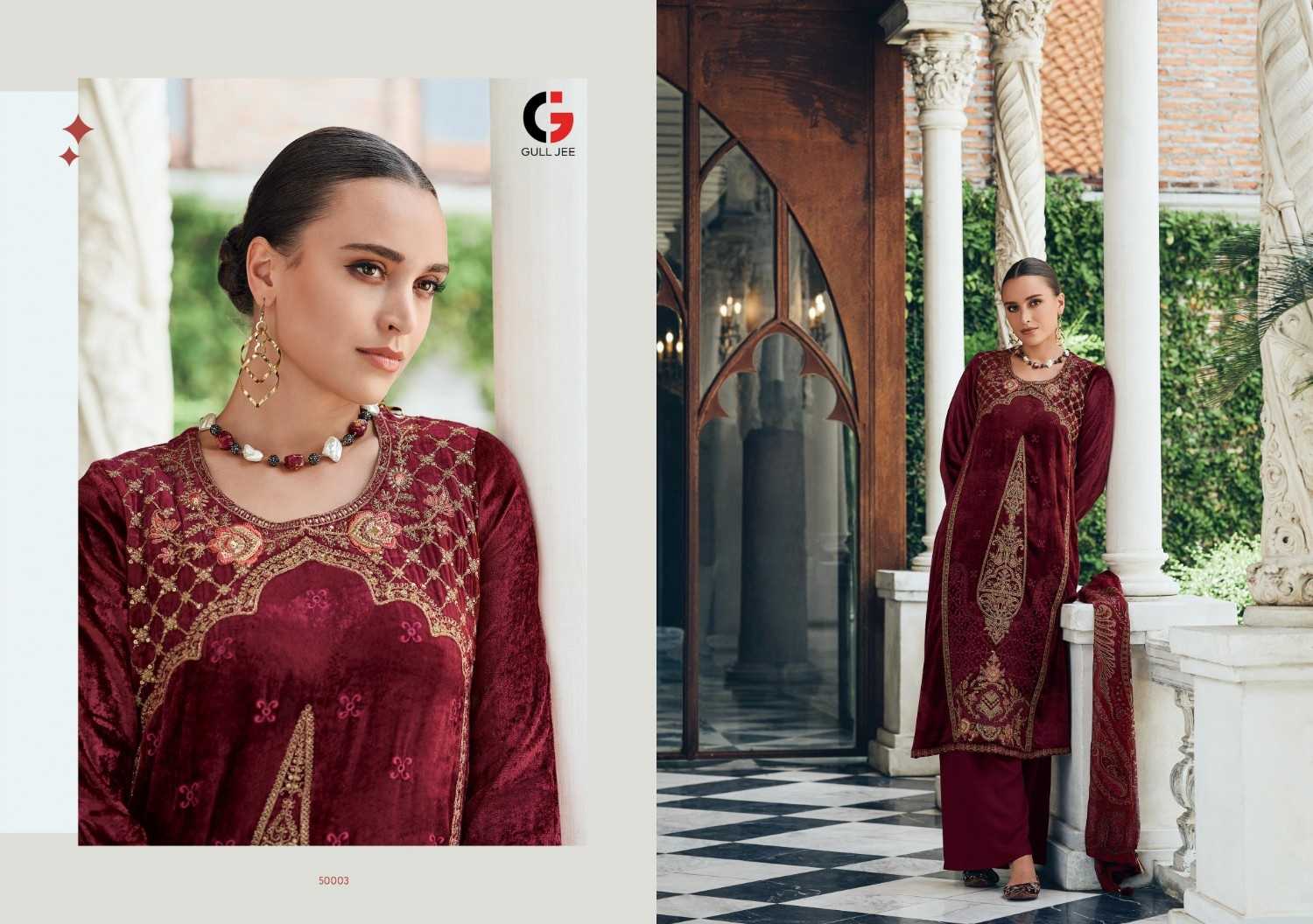 gull jee alfaz viscose velvet winter special stylish salwar suit