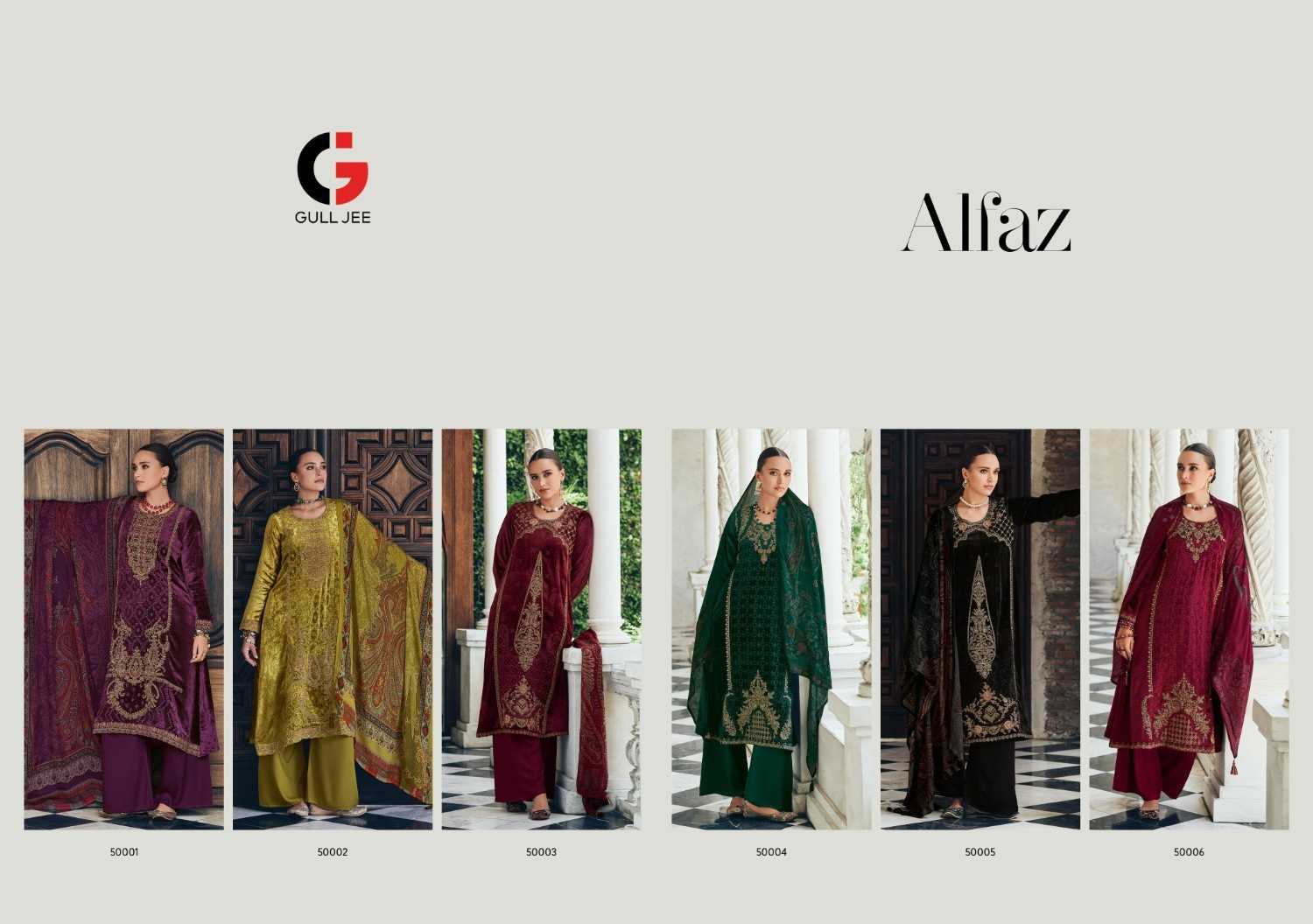 gull jee alfaz viscose velvet winter special stylish salwar suit