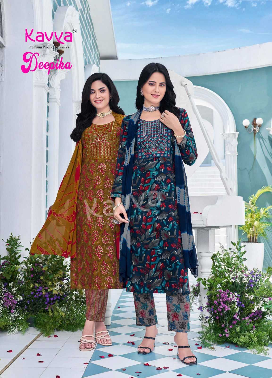 KAVYA DEEPIKA VOL 28 READYMADE BEAUTIFUL STRAIGHT KURTI PANT DUPATTA