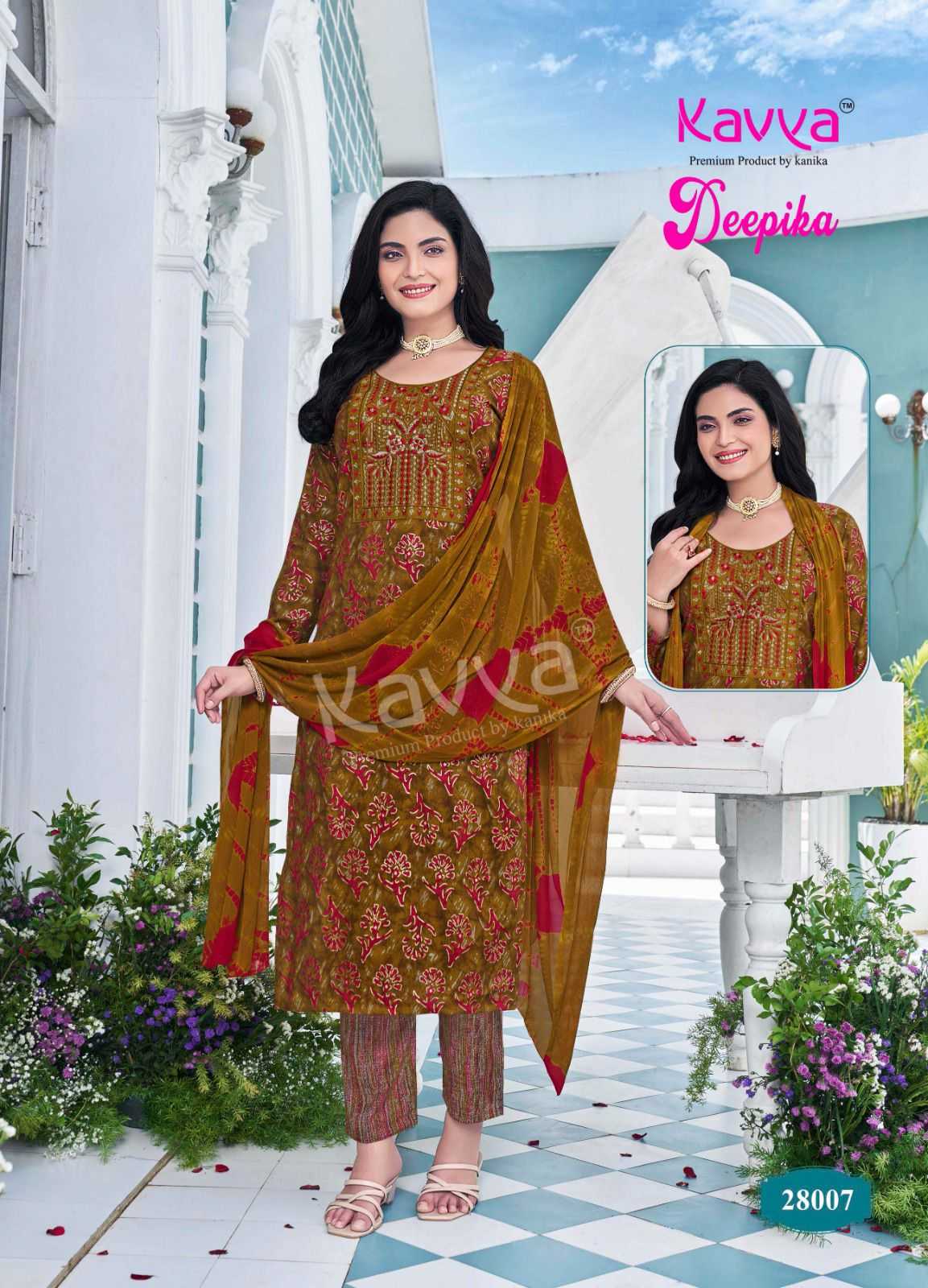 KAVYA DEEPIKA VOL 28 READYMADE BEAUTIFUL STRAIGHT KURTI PANT DUPATTA