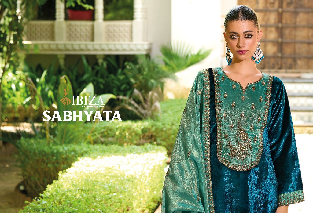 sabhyata by ibiza viscose velvet unique colours dress material exports