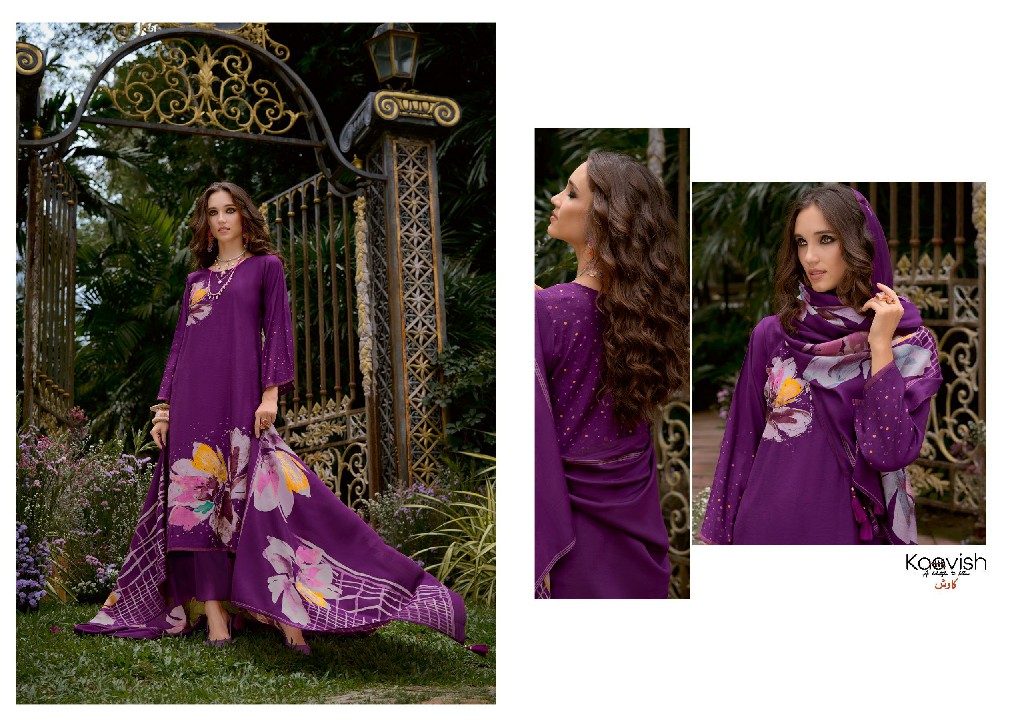 kaavish shaheen viscose pashmina winter special unstitch salwar suit