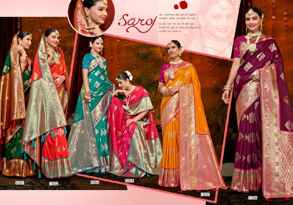 Saroj Mubarak Silk Saroski Vol-1 Wholesale Silk With Heavy Banarasi Sarees