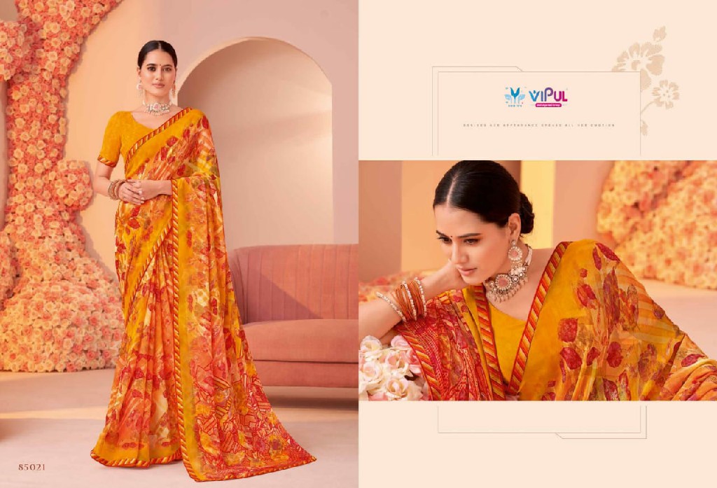 Vipul Sangini Vol-2 Wholesale Georgette Fabrics Indian Sarees