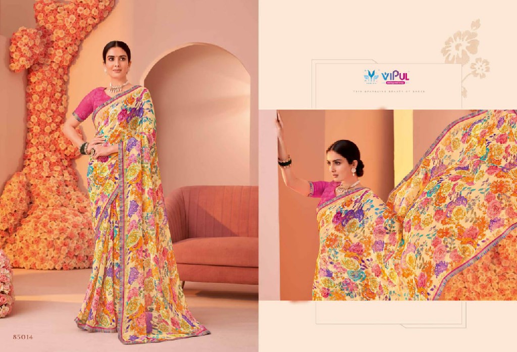 Vipul Sangini Vol-2 Wholesale Georgette Fabrics Indian Sarees