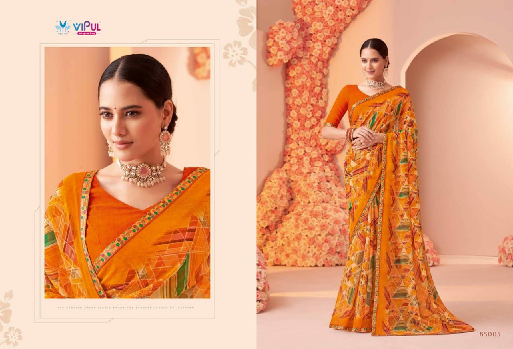 Vipul Sangini Vol-2 Wholesale Georgette Fabrics Indian Sarees