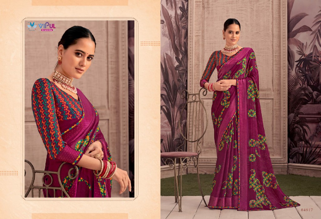 Vipul Shivani Vol-1 Wholesale Georgette Fabrics Ethnic Sarees