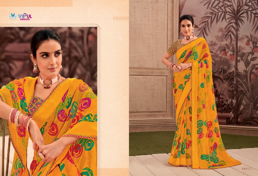 Vipul Shivani Vol-1 Wholesale Georgette Fabrics Ethnic Sarees