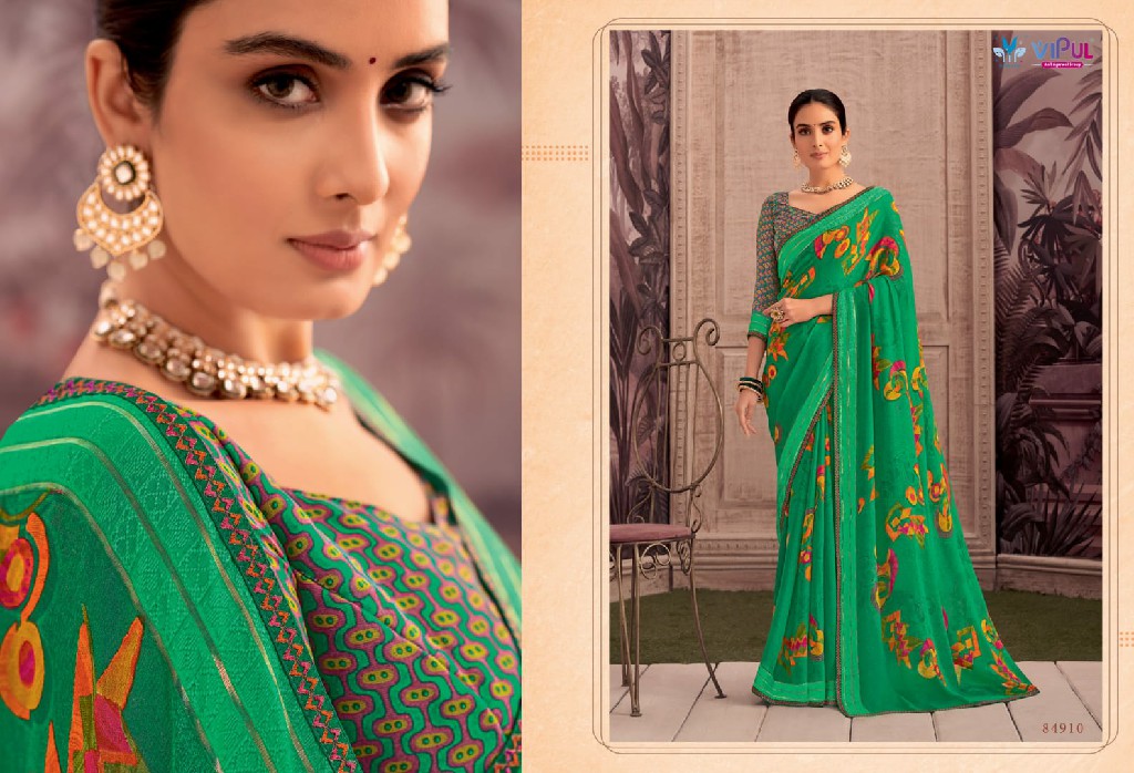 Vipul Shivani Vol-1 Wholesale Georgette Fabrics Ethnic Sarees