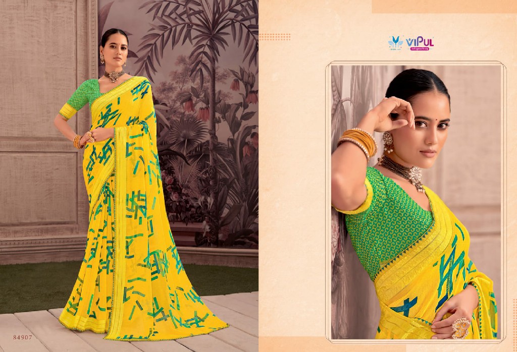 Vipul Shivani Vol-1 Wholesale Georgette Fabrics Ethnic Sarees