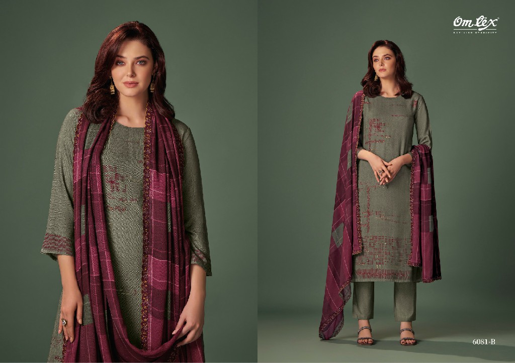 Omtex Nixi Wholesale Pure Pashmina With Handwork Winter Suits