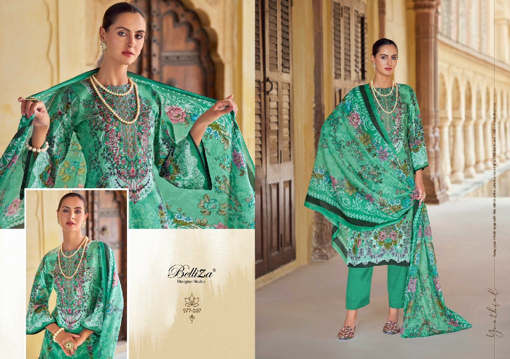 BELLIZA DESIGNER NAIRA VOL 75 COTTON DIGITAL PRINTS MODERN PAKISTANI DRESS