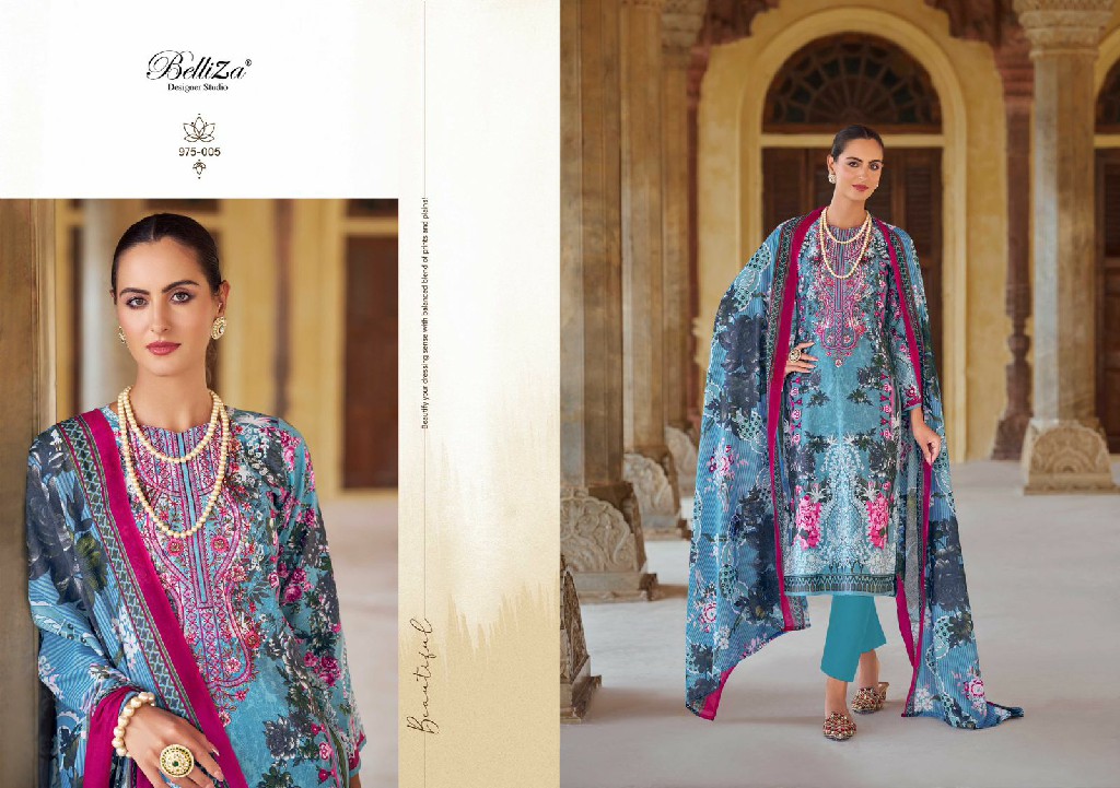 BELLIZA DESIGNER NAIRA VOL 75 COTTON DIGITAL PRINTS MODERN PAKISTANI DRESS