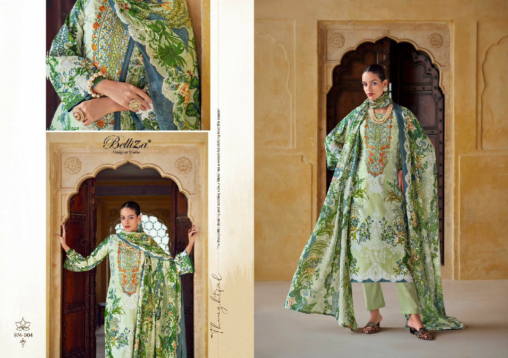 BELLIZA DESIGNER NAIRA VOL 75 COTTON DIGITAL PRINTS MODERN PAKISTANI DRESS