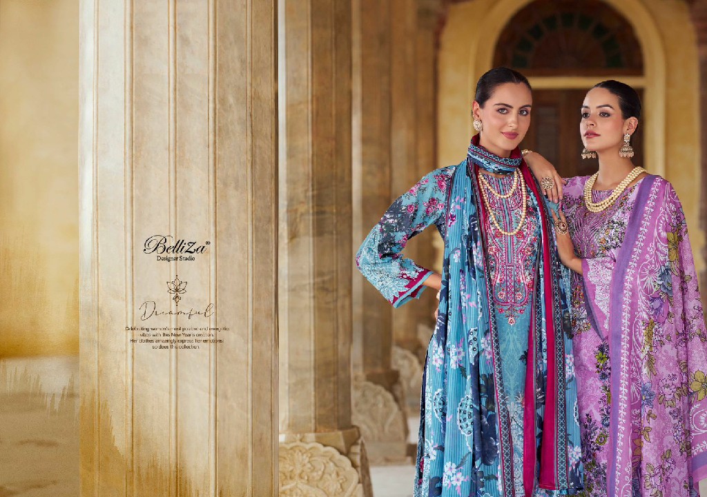 BELLIZA DESIGNER NAIRA VOL 75 COTTON DIGITAL PRINTS MODERN PAKISTANI DRESS