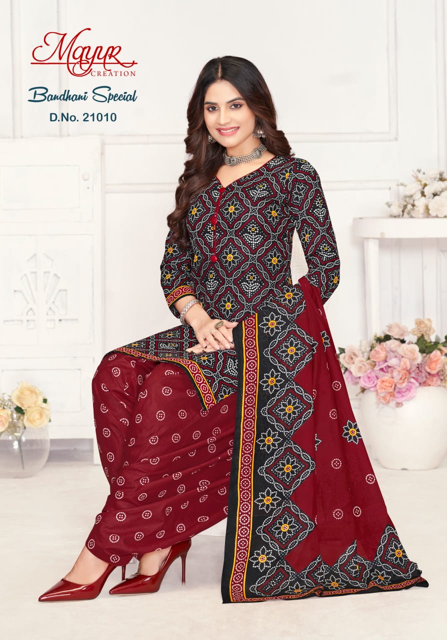 bandhani special vol 21 by mayur creation printed cotton dress material